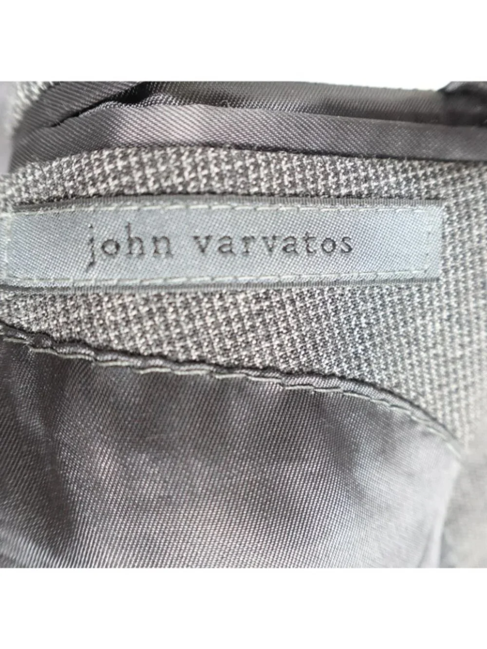 John Varvatos Blazer 42R Gray Solid Wool Blend Made in Italy